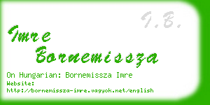 imre bornemissza business card